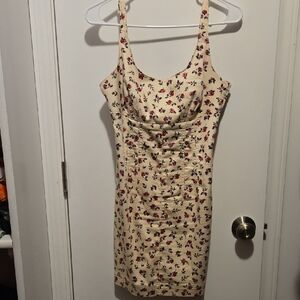 No Boundaries Cream Floral Mini Dress